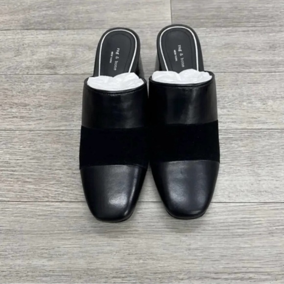 Closeout!▪️NIB Rag & Bone Millie Mule Slides in Black Multi-9 - Picture 1 of 7